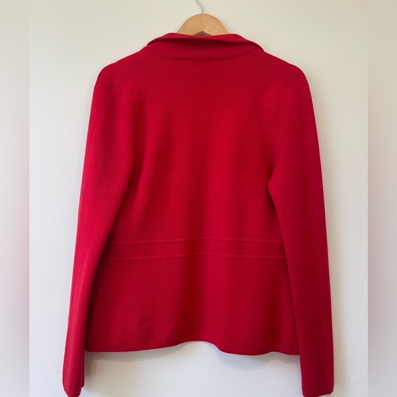 Talbots 100% Merino Wool Red Cardigan Jacket. Size S Christmas sweater - Picture 7 of 7